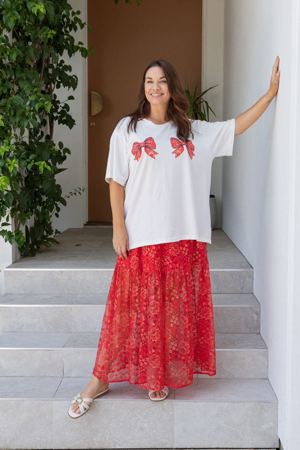 Zadi Relaxed Tee in Bows