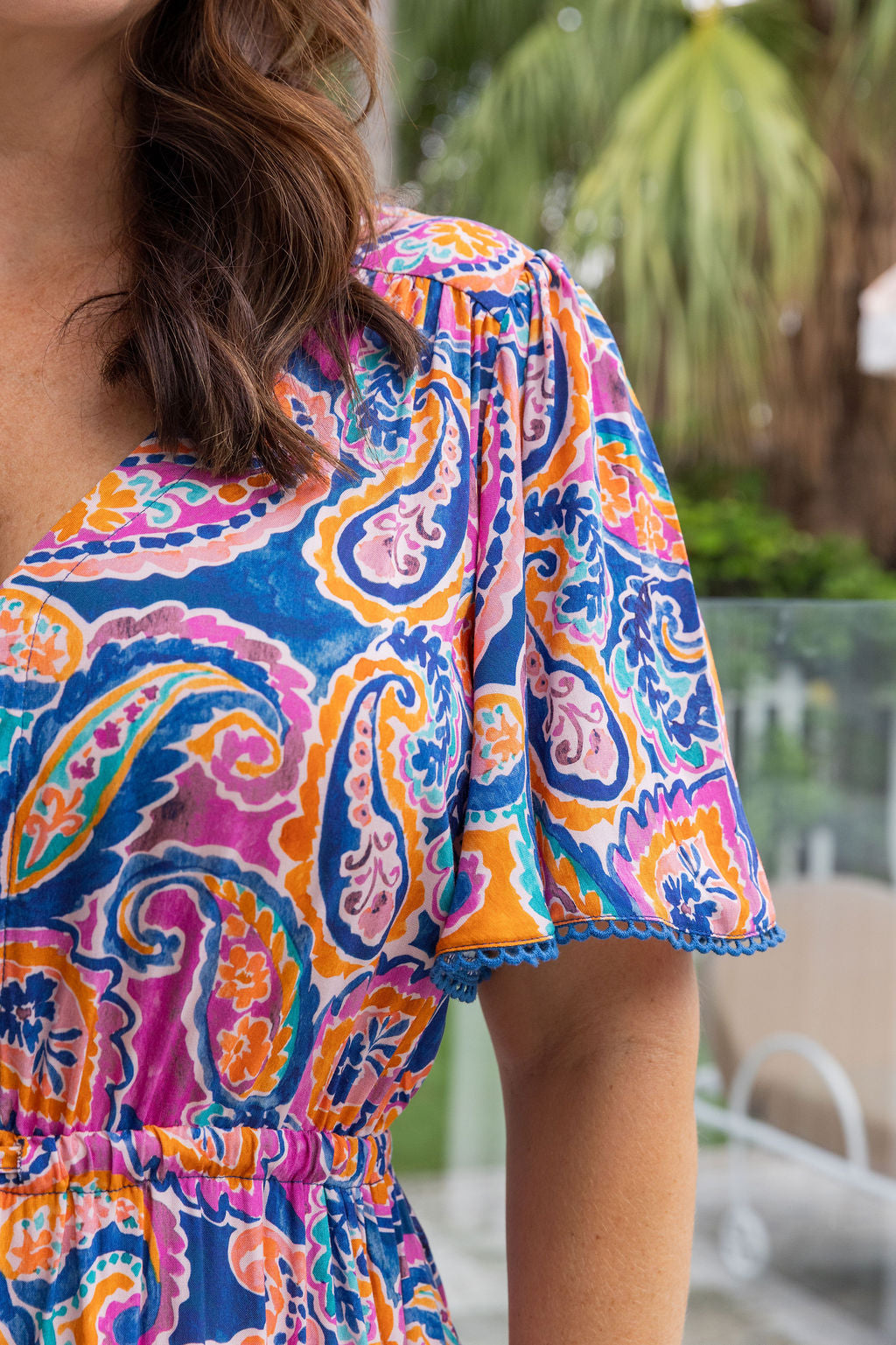 Charlize Maxi Dress in Rainbow Boteh