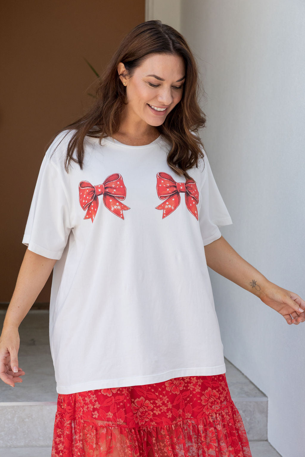Zadi Relaxed Tee in Bows