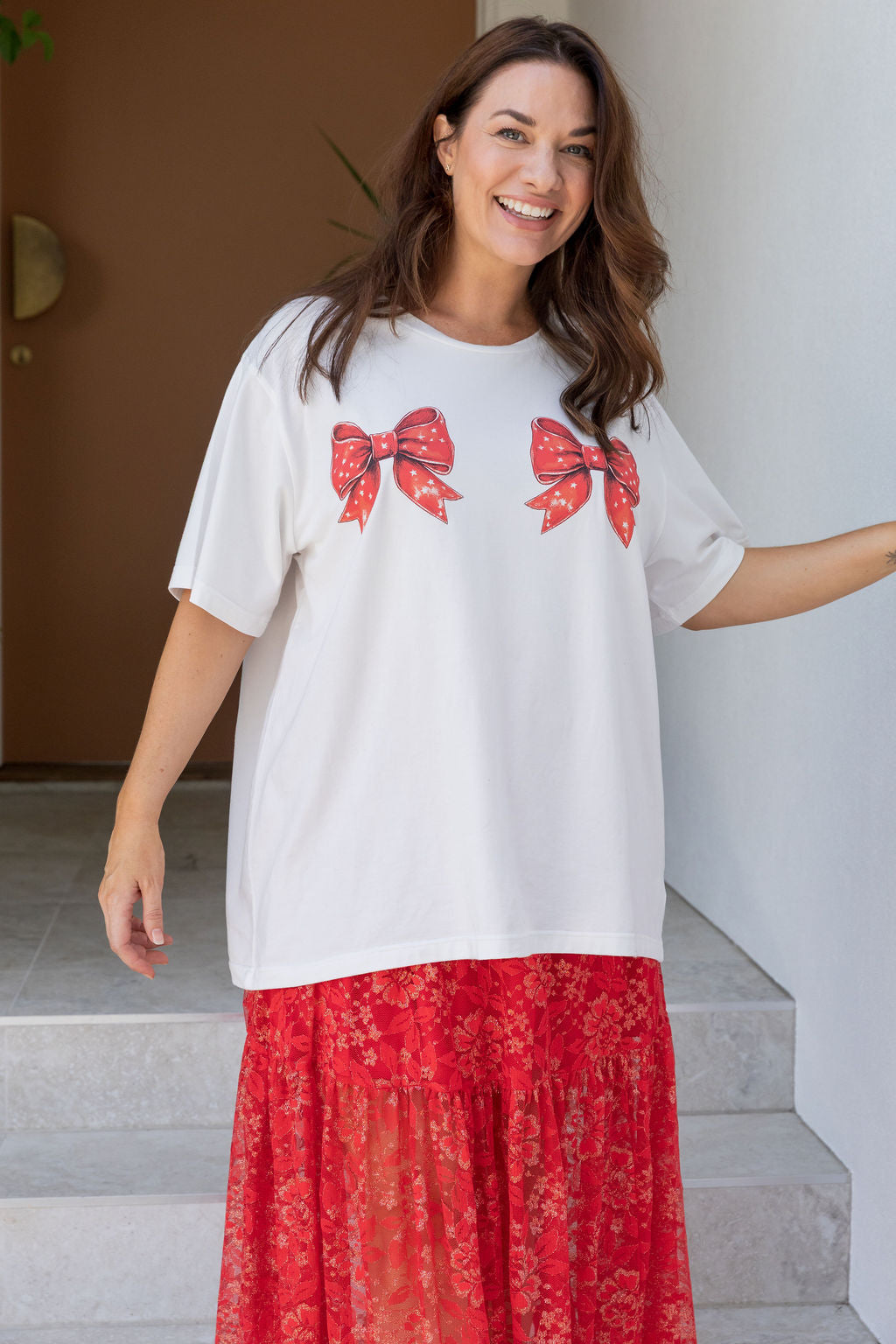 Zadi Relaxed Tee in Bows