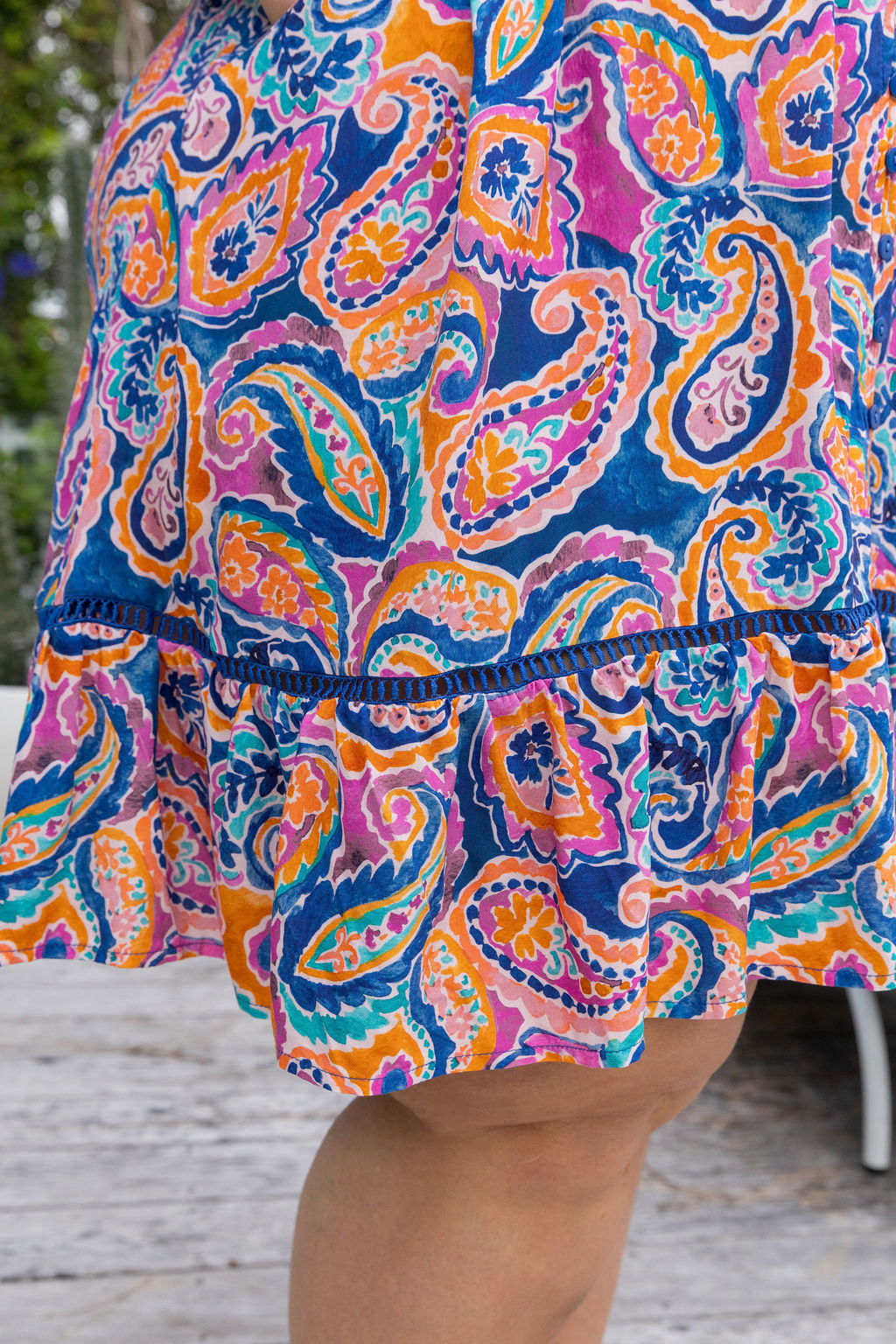 Brontie Dress in Rainbow Boteh