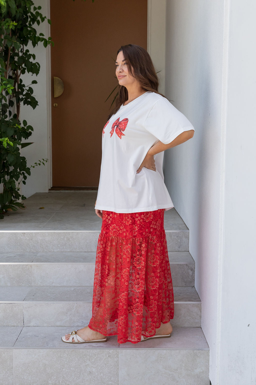 Zadi Relaxed Tee in Bows