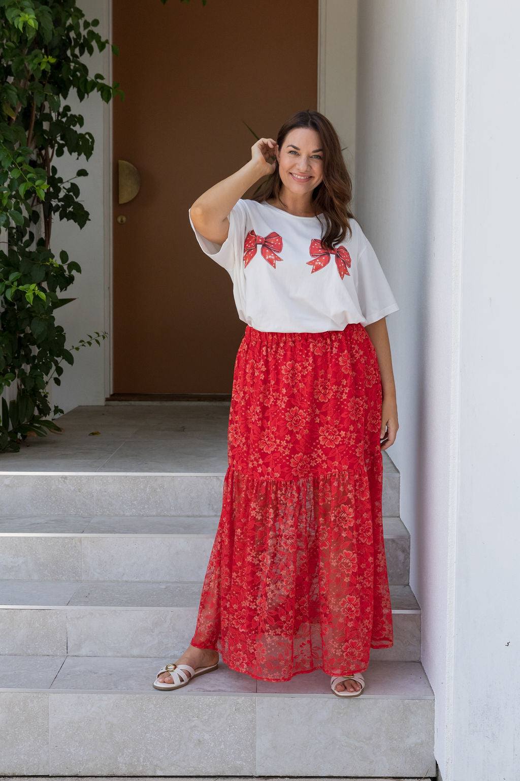 Zadi Relaxed Tee in Bows