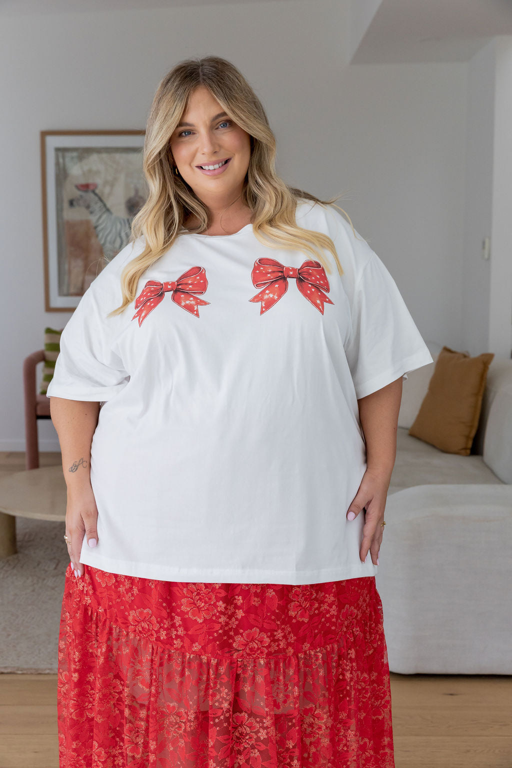 Zadi Relaxed Tee in Bows