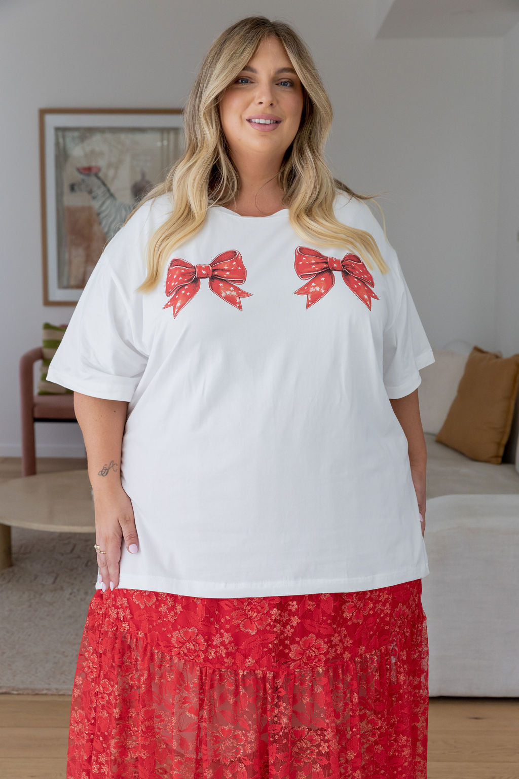 Zadi Relaxed Tee in Bows