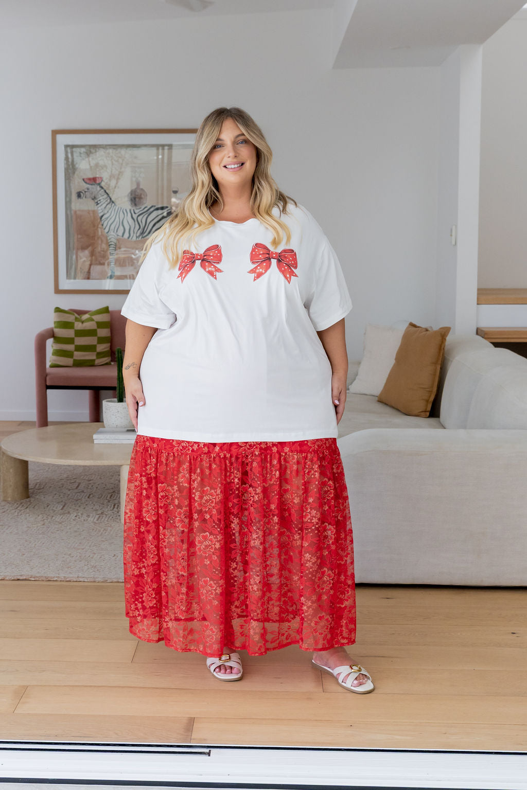 Zadi Relaxed Tee in Bows