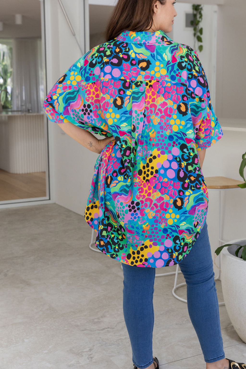 Tammin Shirt in Electric Leopard by Kasey Rainbow