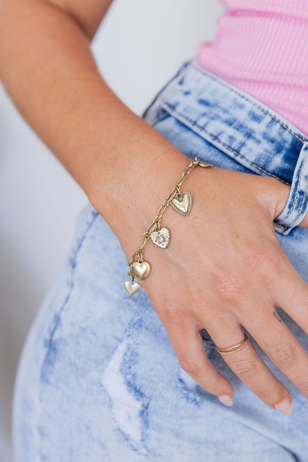 Hearts Charm Bracelet