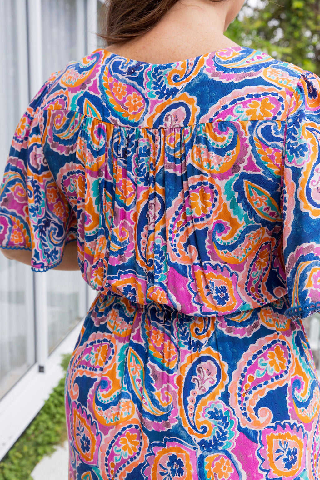 Charlize Maxi Dress in Rainbow Boteh