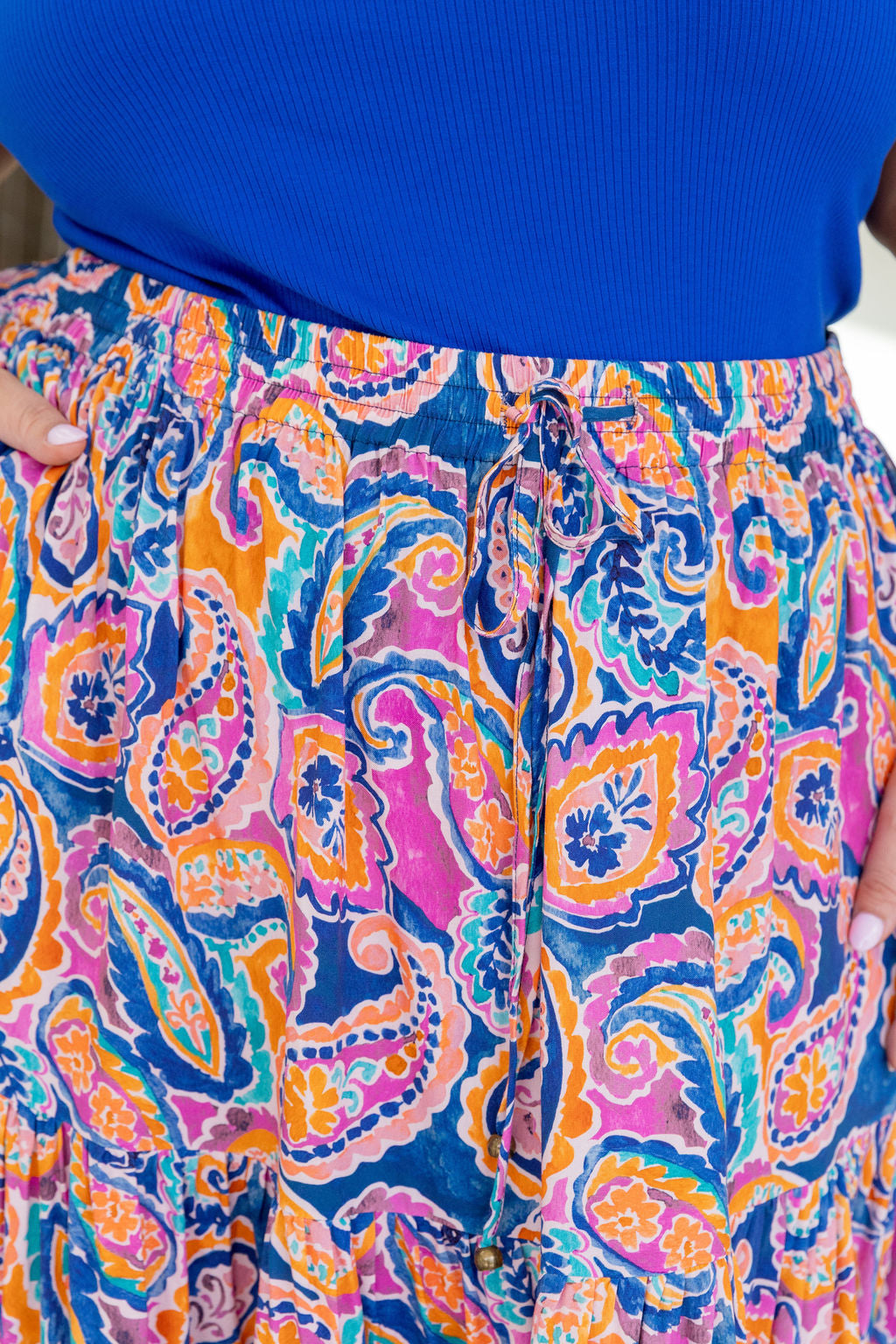 Carrie Skirt in Rainbow Boteh