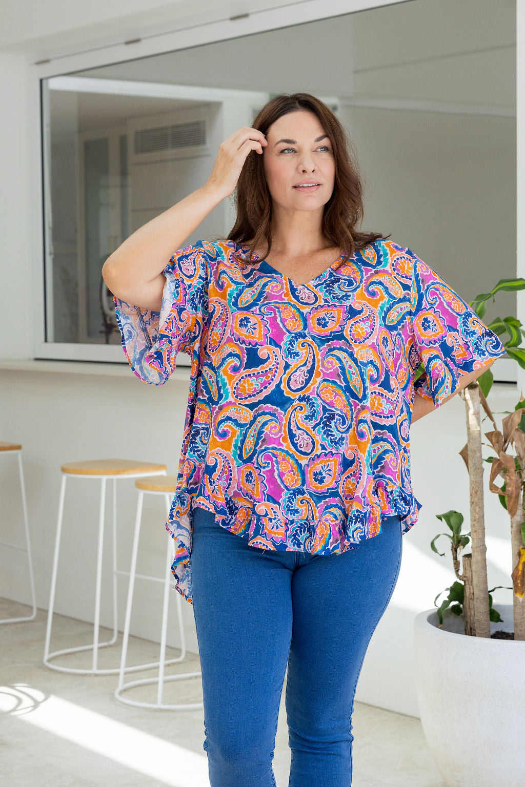Natalie Top in Rainbow Boteh