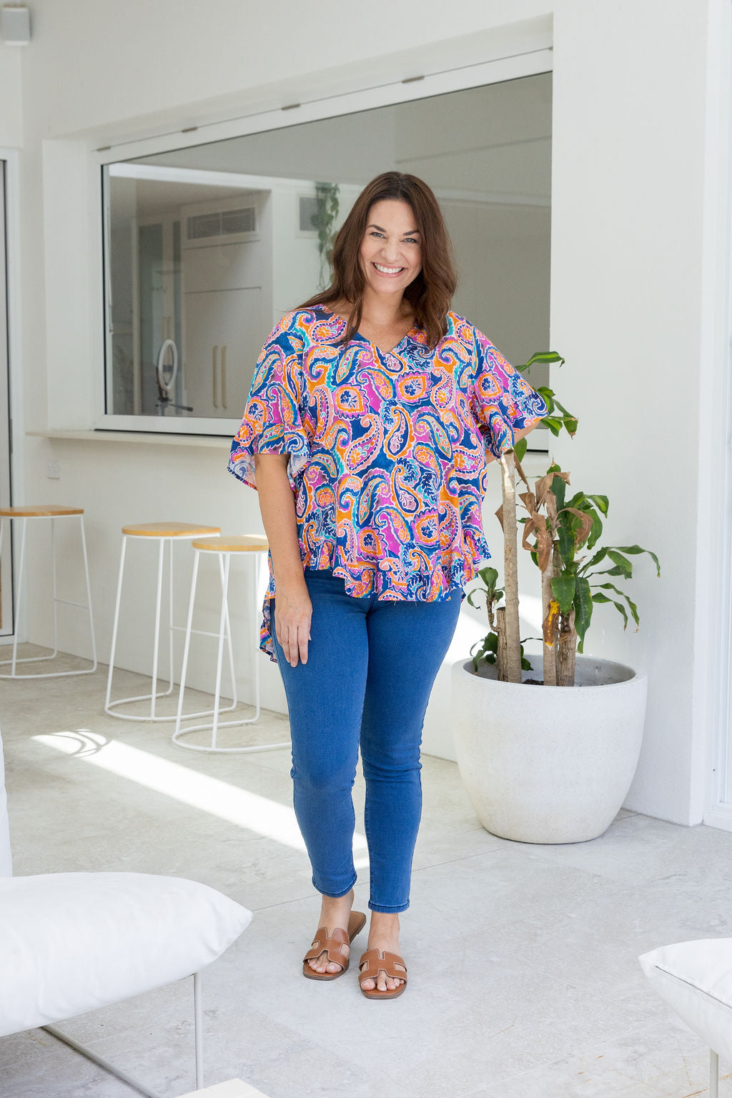 Natalie Top in Rainbow Boteh