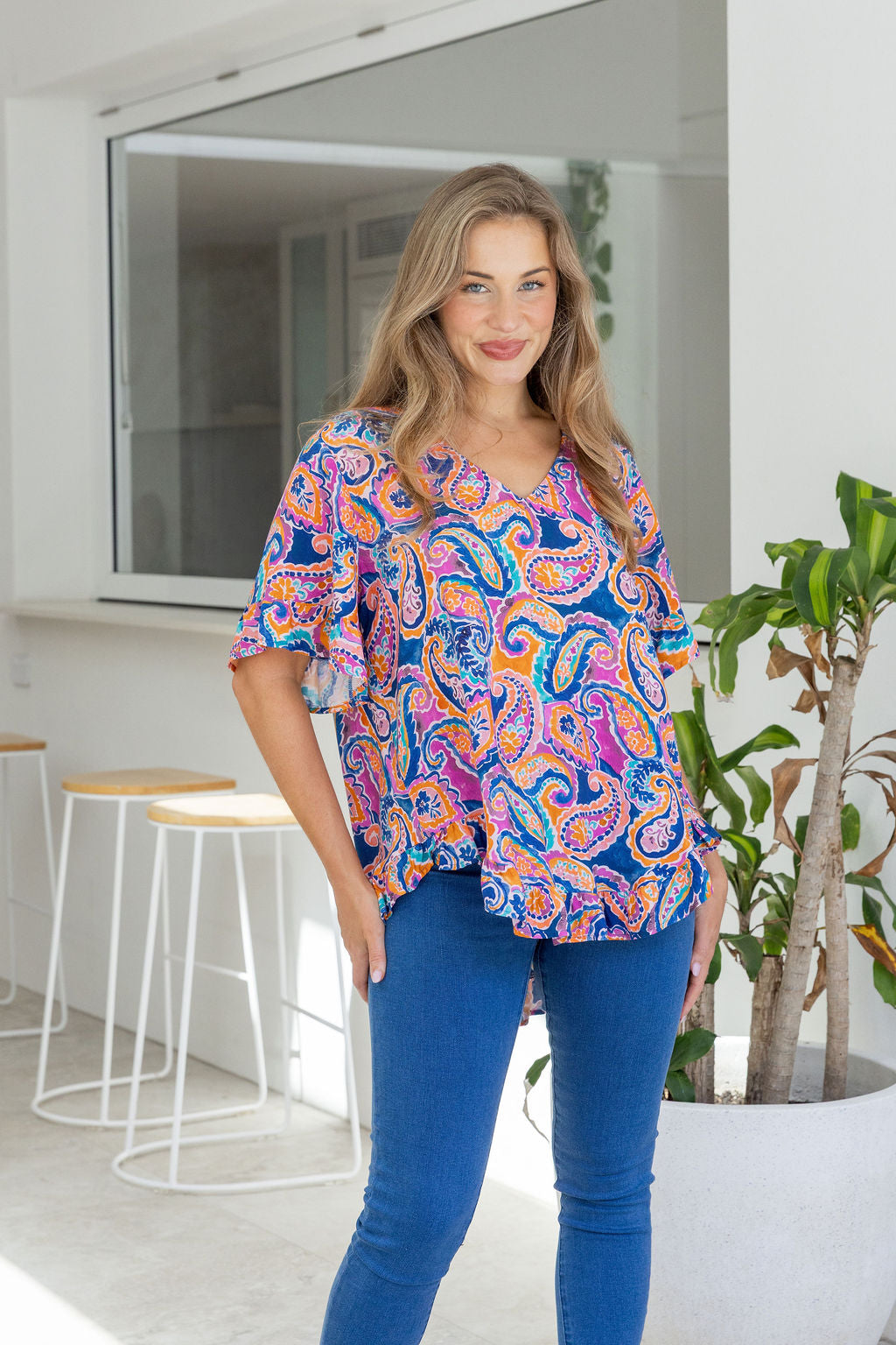 Natalie Top in Rainbow Boteh