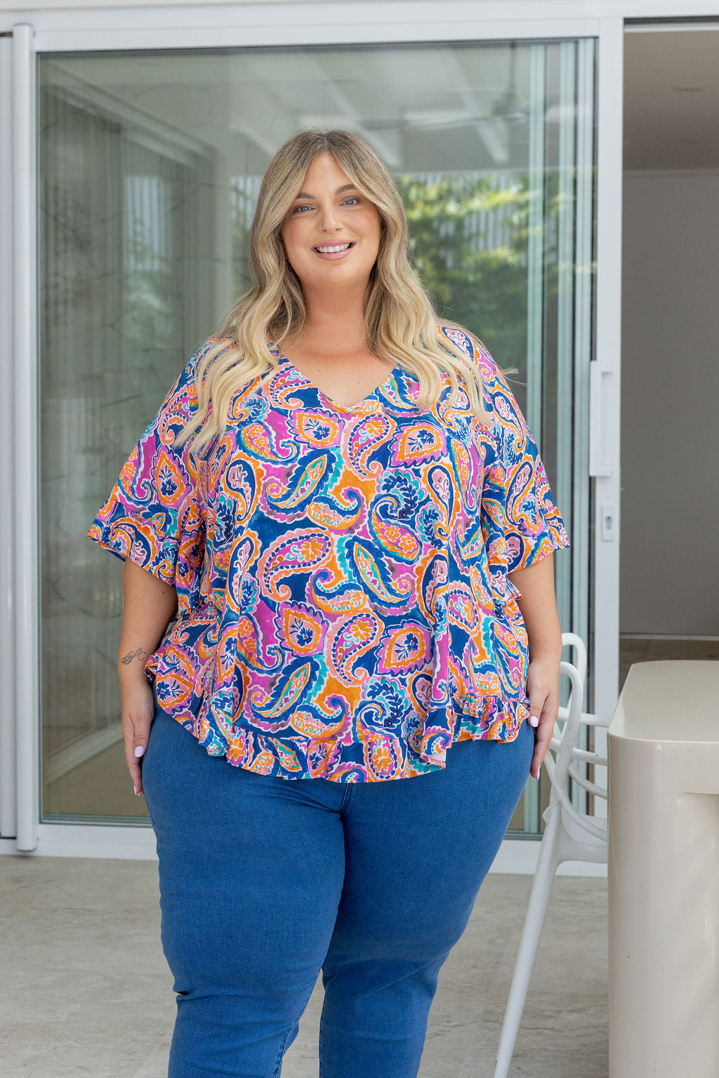 Natalie Top in Rainbow Boteh