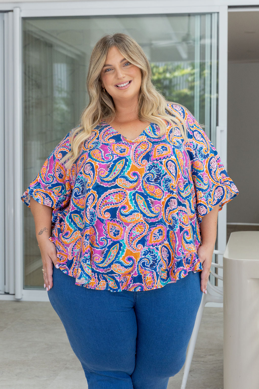 Natalie Top in Rainbow Boteh