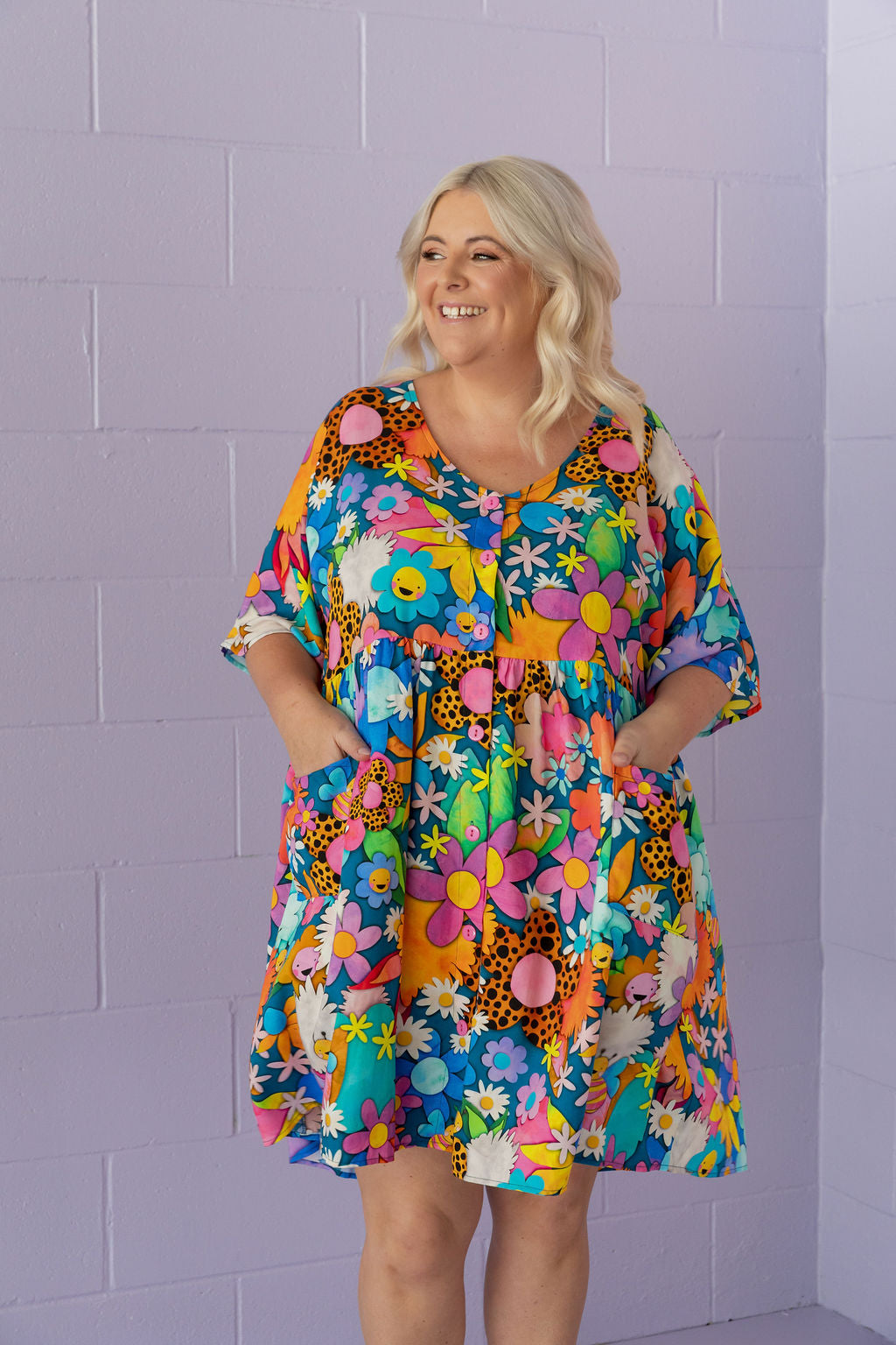 Disco Dress in Kutopia Floral by Kasey Rainbow
