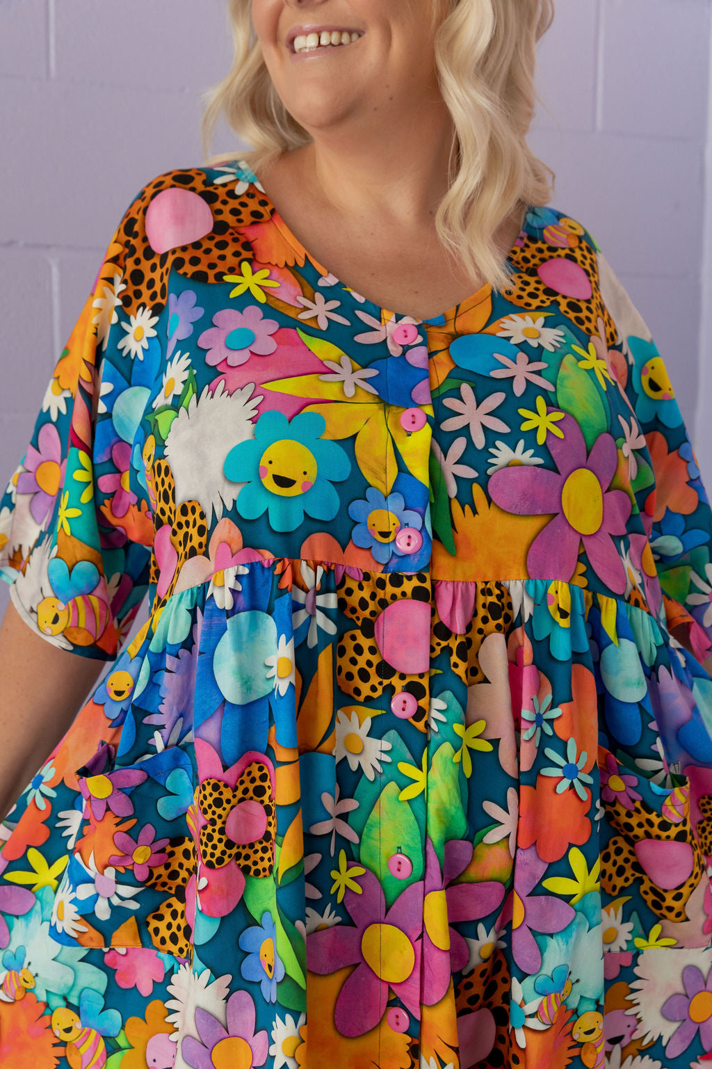Disco Dress in Kutopia Floral by Kasey Rainbow