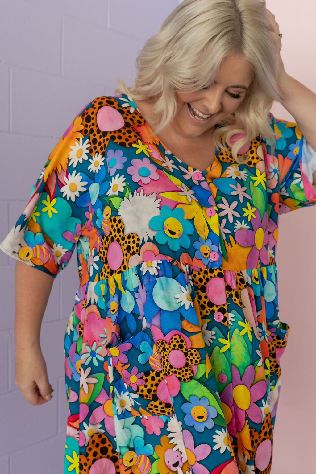Disco Dress in Kutopia Floral by Kasey Rainbow