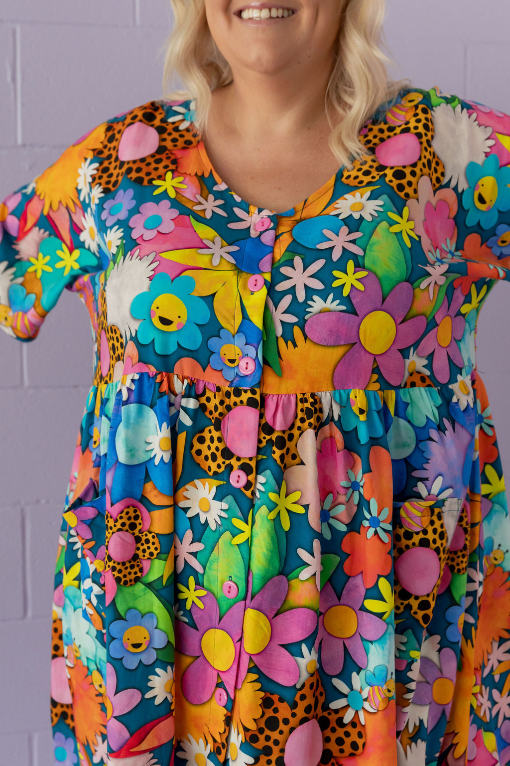 Disco Dress in Kutopia Floral by Kasey Rainbow