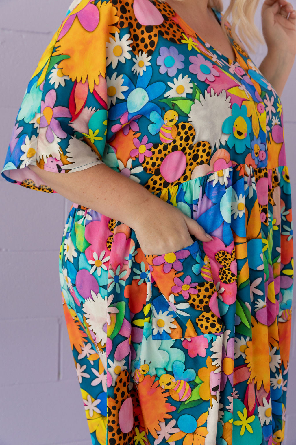 Disco Dress in Kutopia Floral by Kasey Rainbow