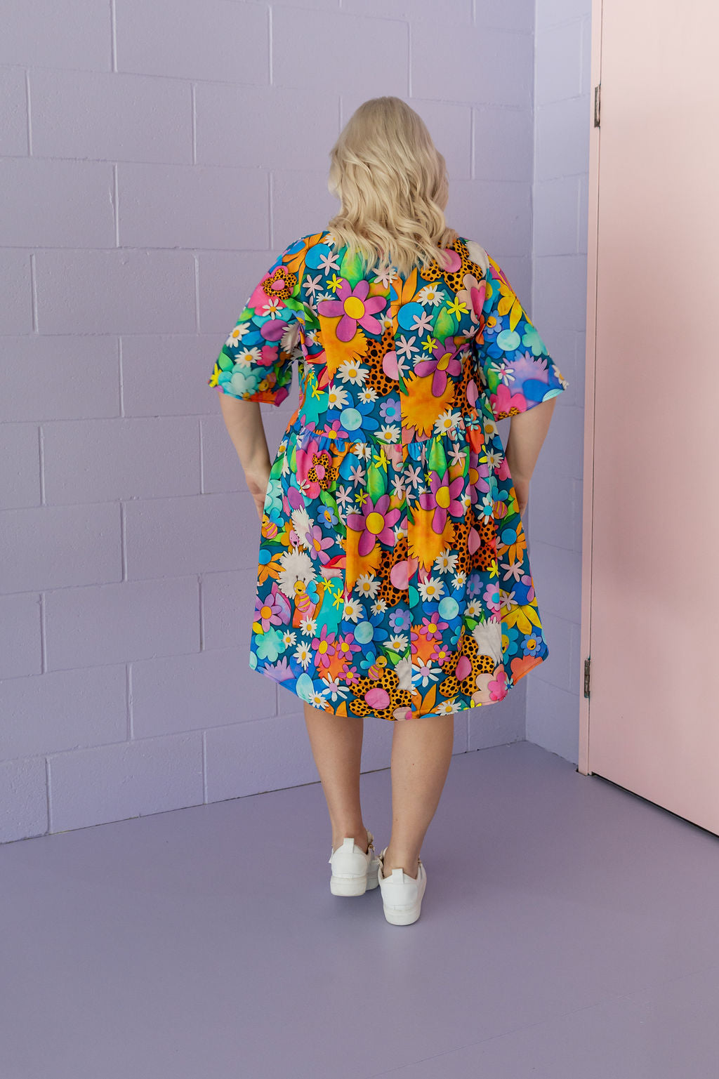 Disco Dress in Kutopia Floral by Kasey Rainbow