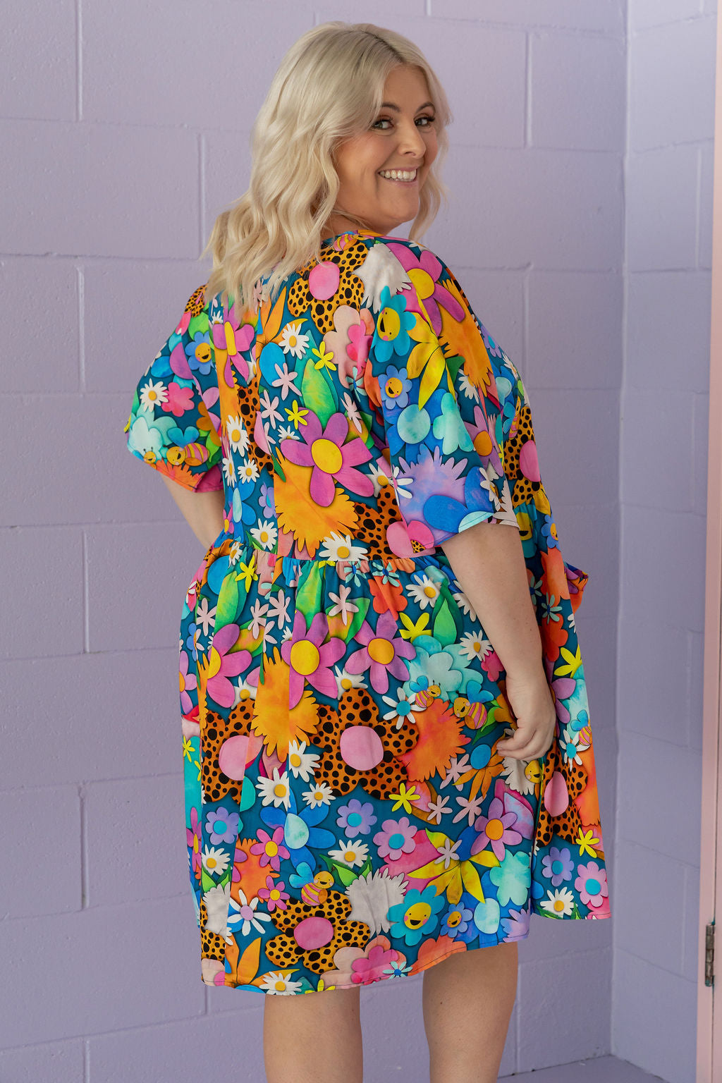 Disco Dress in Kutopia Floral by Kasey Rainbow
