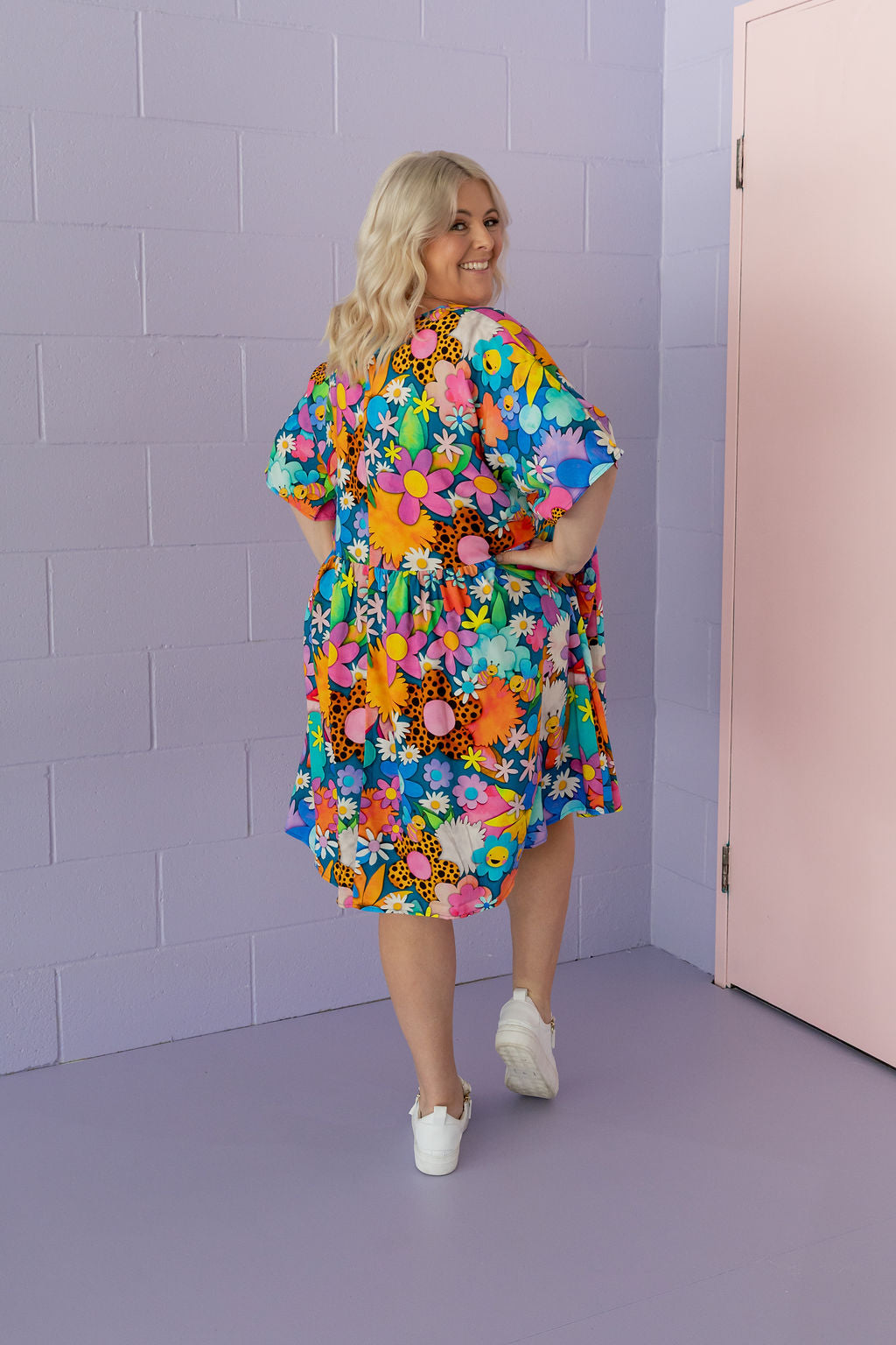 Disco Dress in Kutopia Floral by Kasey Rainbow