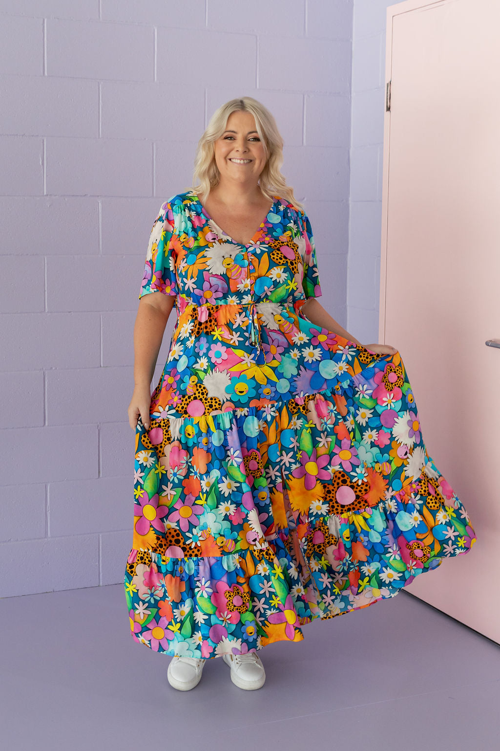 Bonnie Maxi Dress in Kutopia Floral by Kasey Rainbow