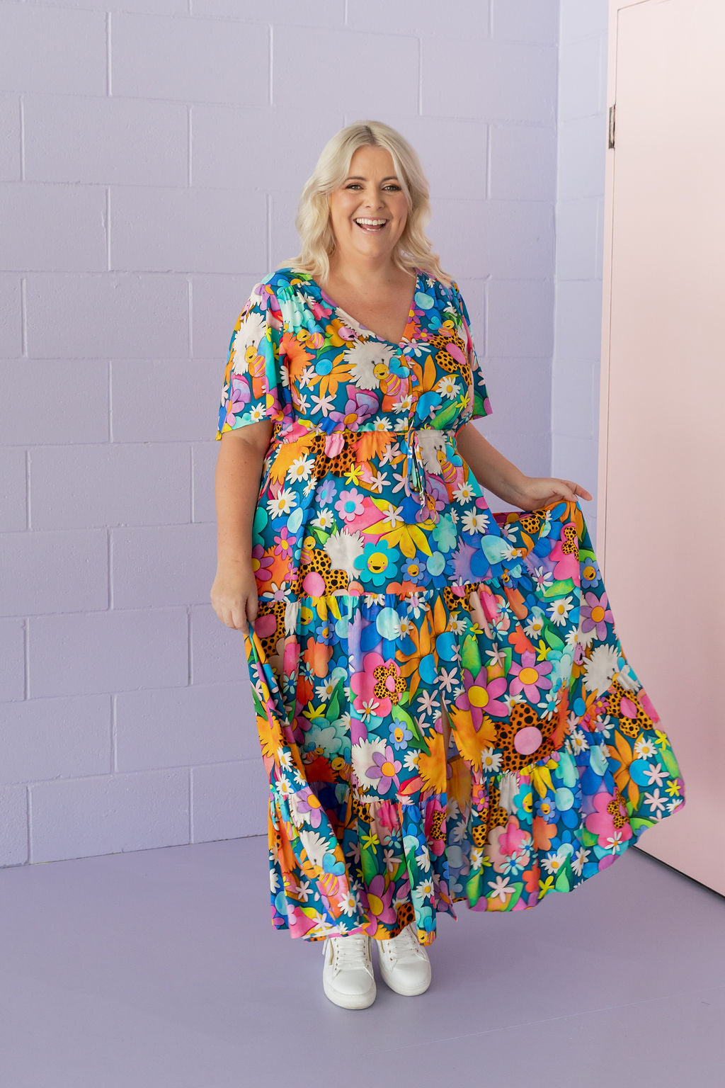 Bonnie Maxi Dress in Kutopia Floral by Kasey Rainbow