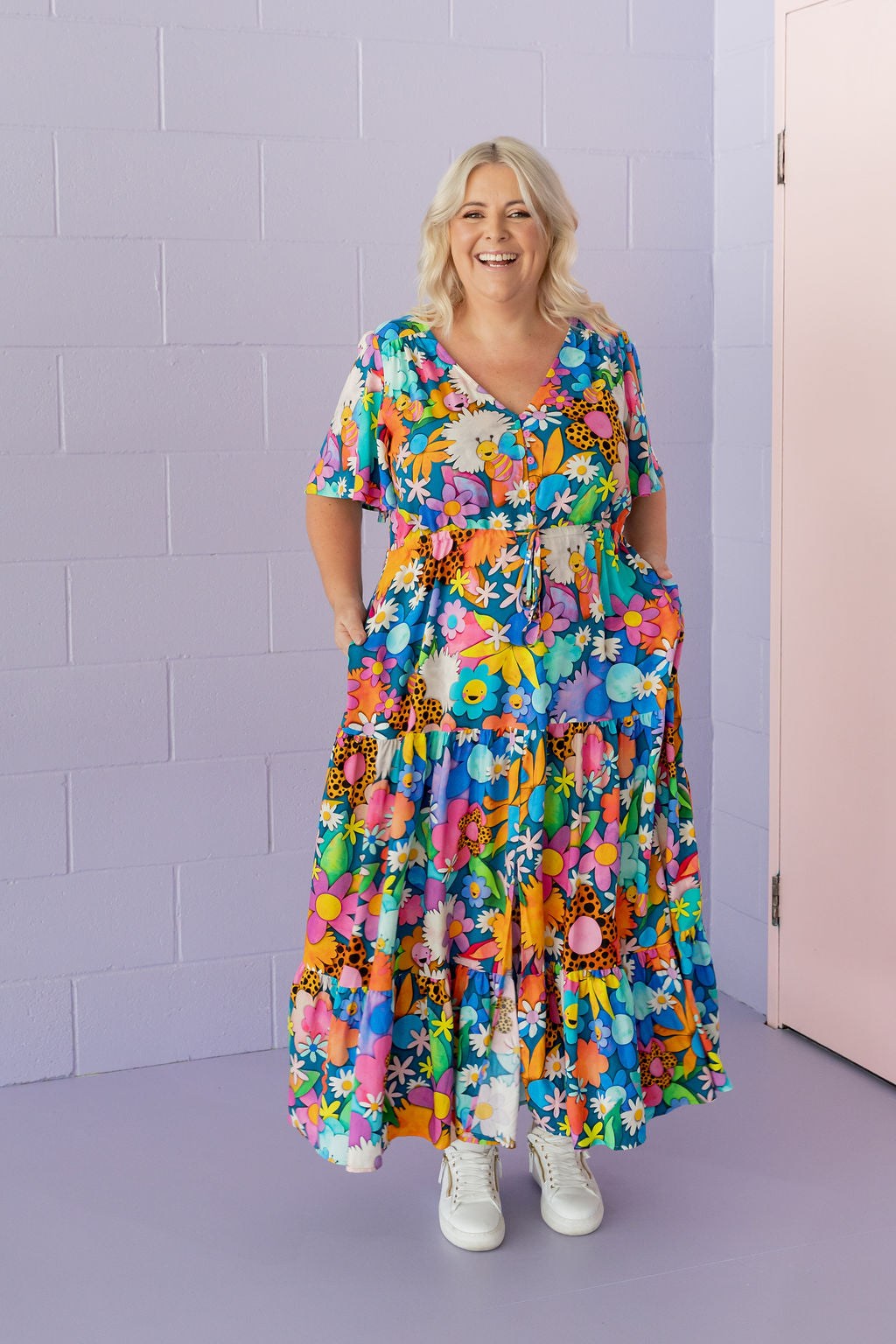 Bonnie Maxi Dress in Kutopia Floral by Kasey Rainbow