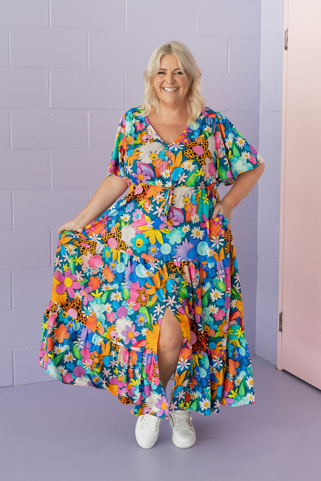 Bonnie Maxi Dress in Kutopia Floral by Kasey Rainbow