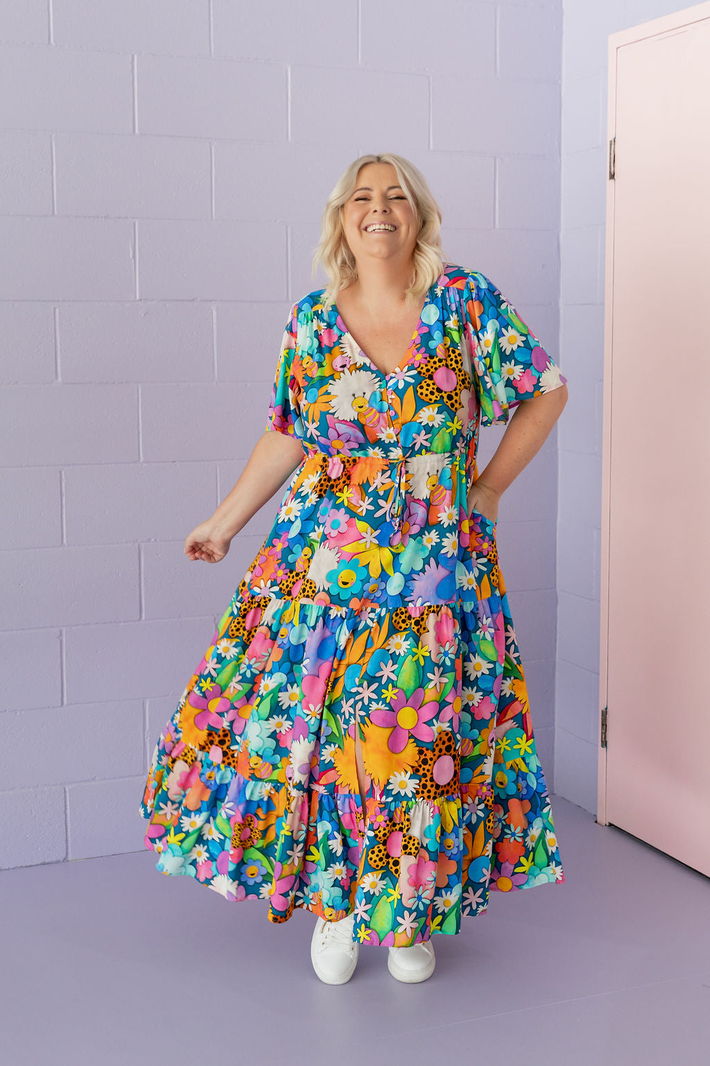 Bonnie Maxi Dress in Kutopia Floral by Kasey Rainbow