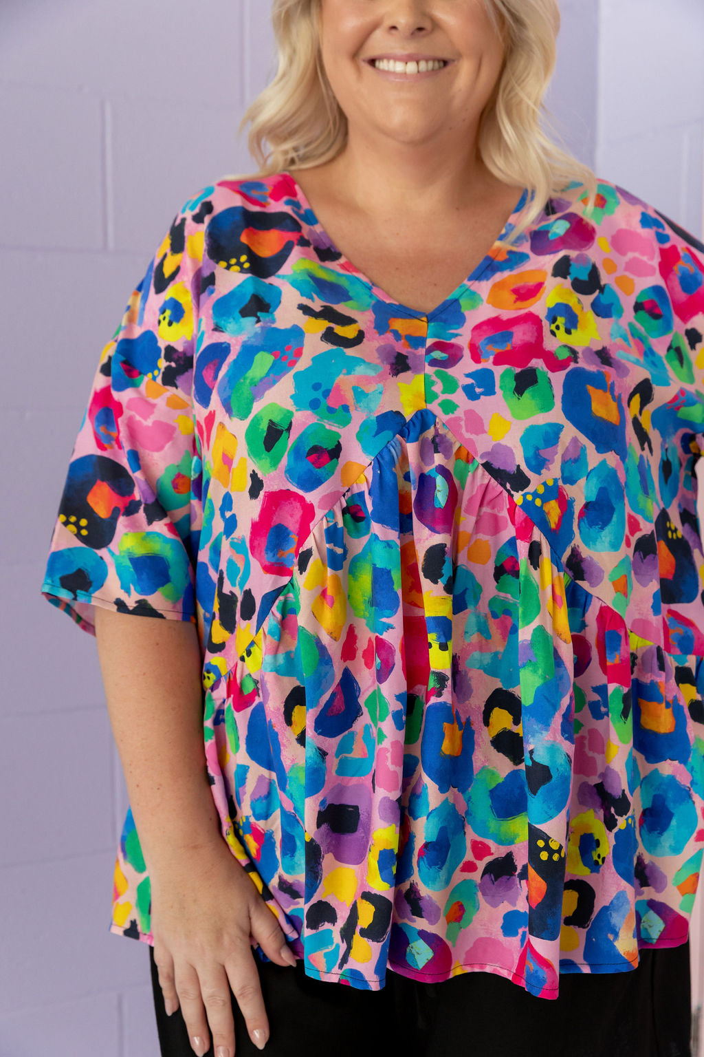 Peak Top in Rainbow Leopard Pink by Kasey Rainbow