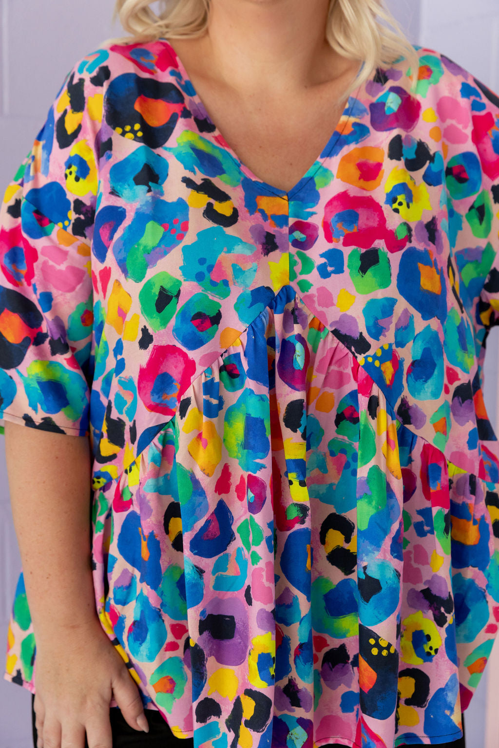 Peak Top in Rainbow Leopard Pink by Kasey Rainbow