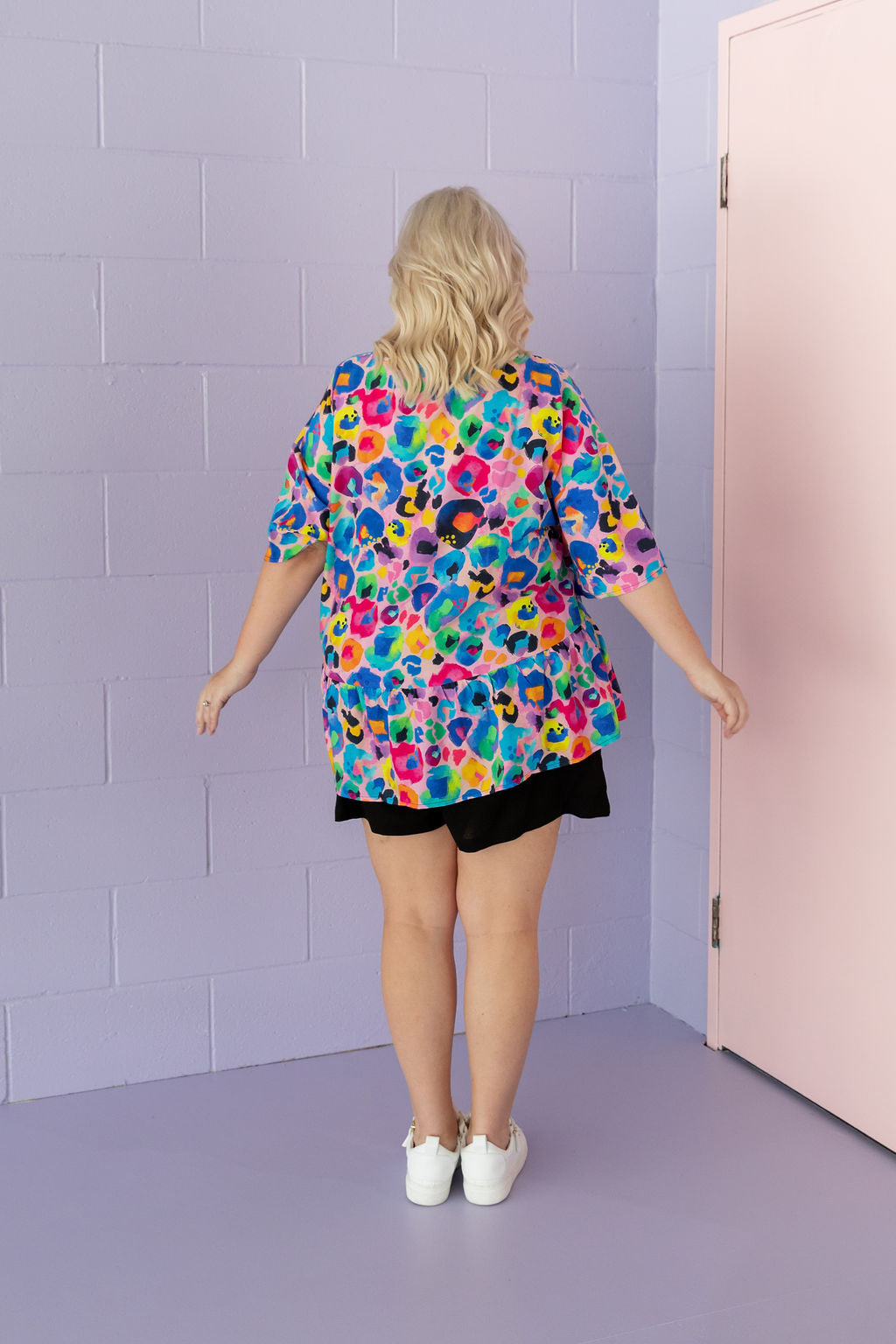 Peak Top in Rainbow Leopard Pink by Kasey Rainbow