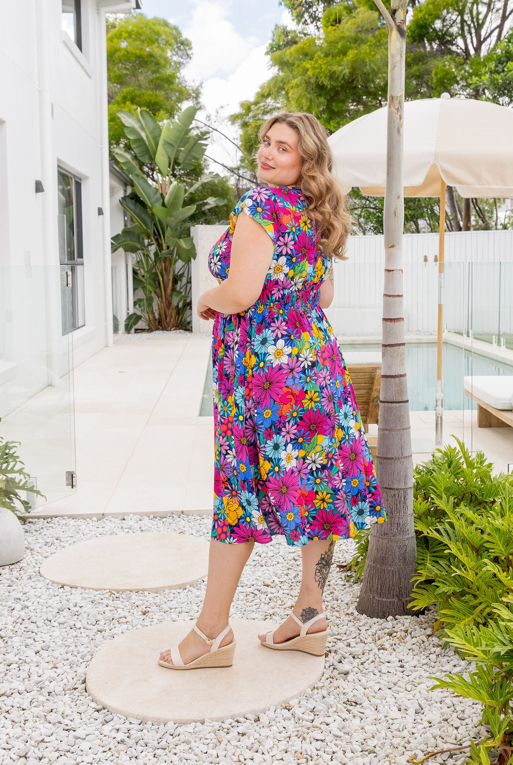 Aurora Midi Dress in Beau-Kay by Kasey Rainbow
