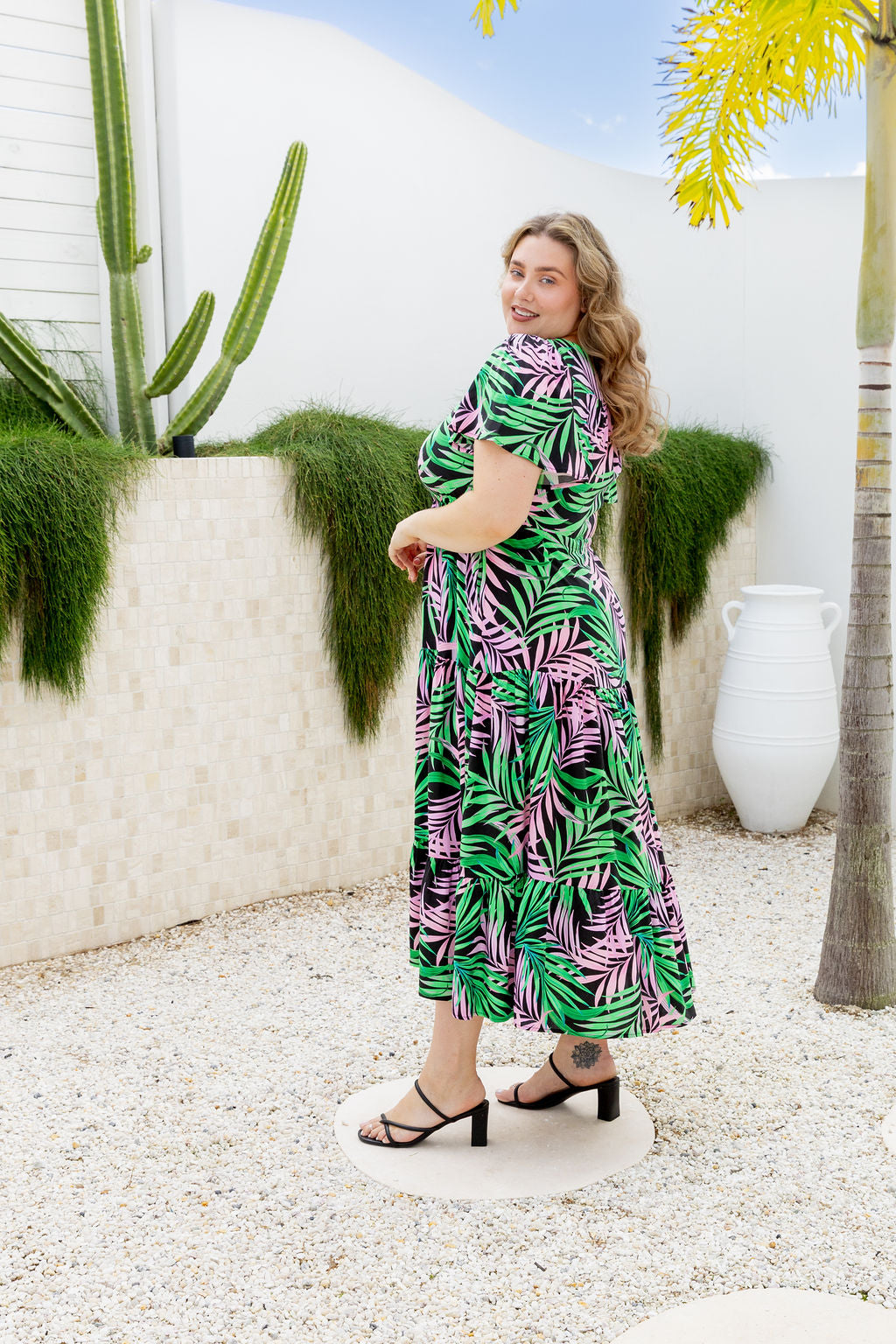 Bonnie Dress in Midnight Jungle