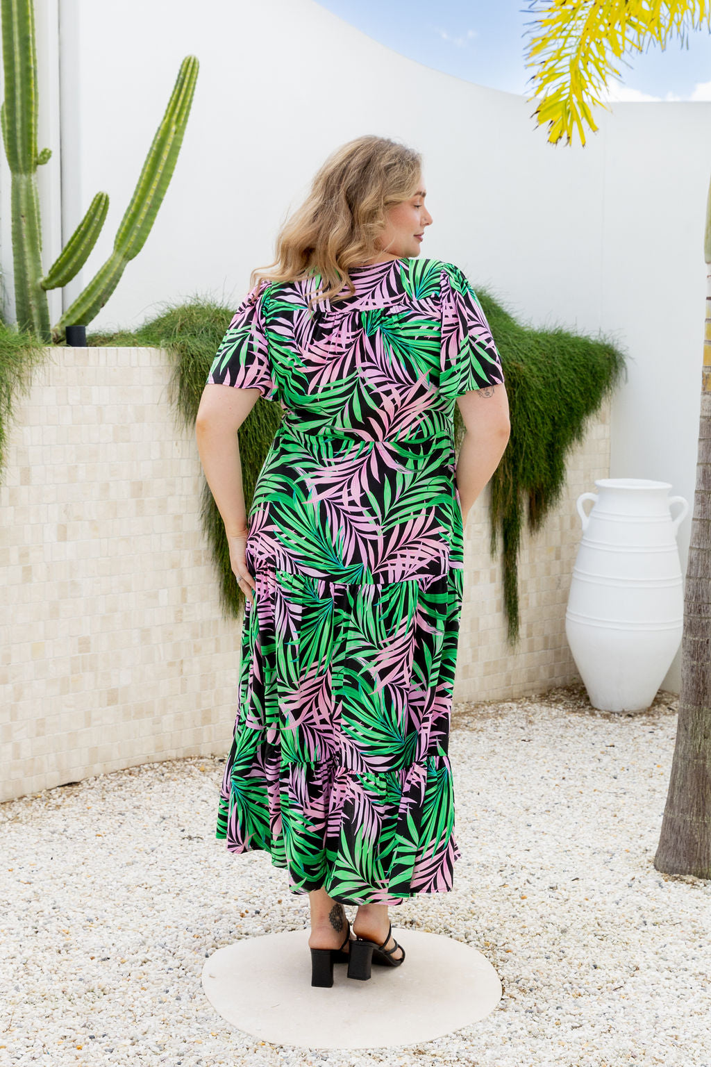 Bonnie Dress in Midnight Jungle