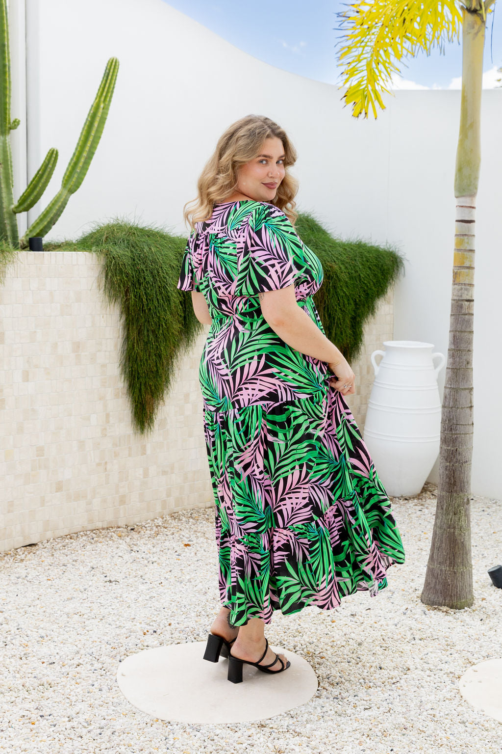 Bonnie Dress in Midnight Jungle