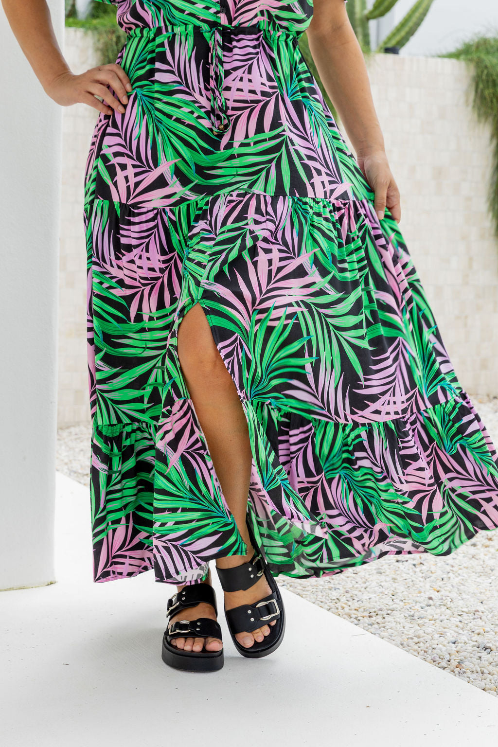 Bonnie Dress in Midnight Jungle