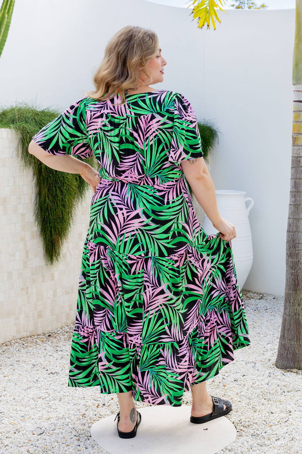 Bonnie Dress in Midnight Jungle