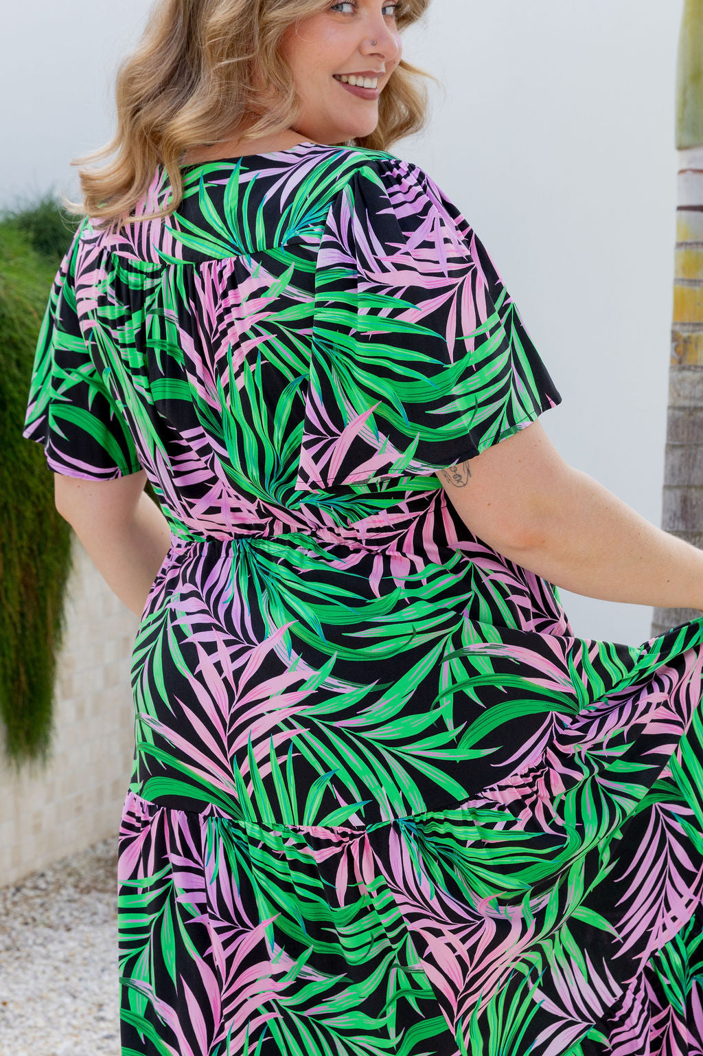 Bonnie Dress in Midnight Jungle