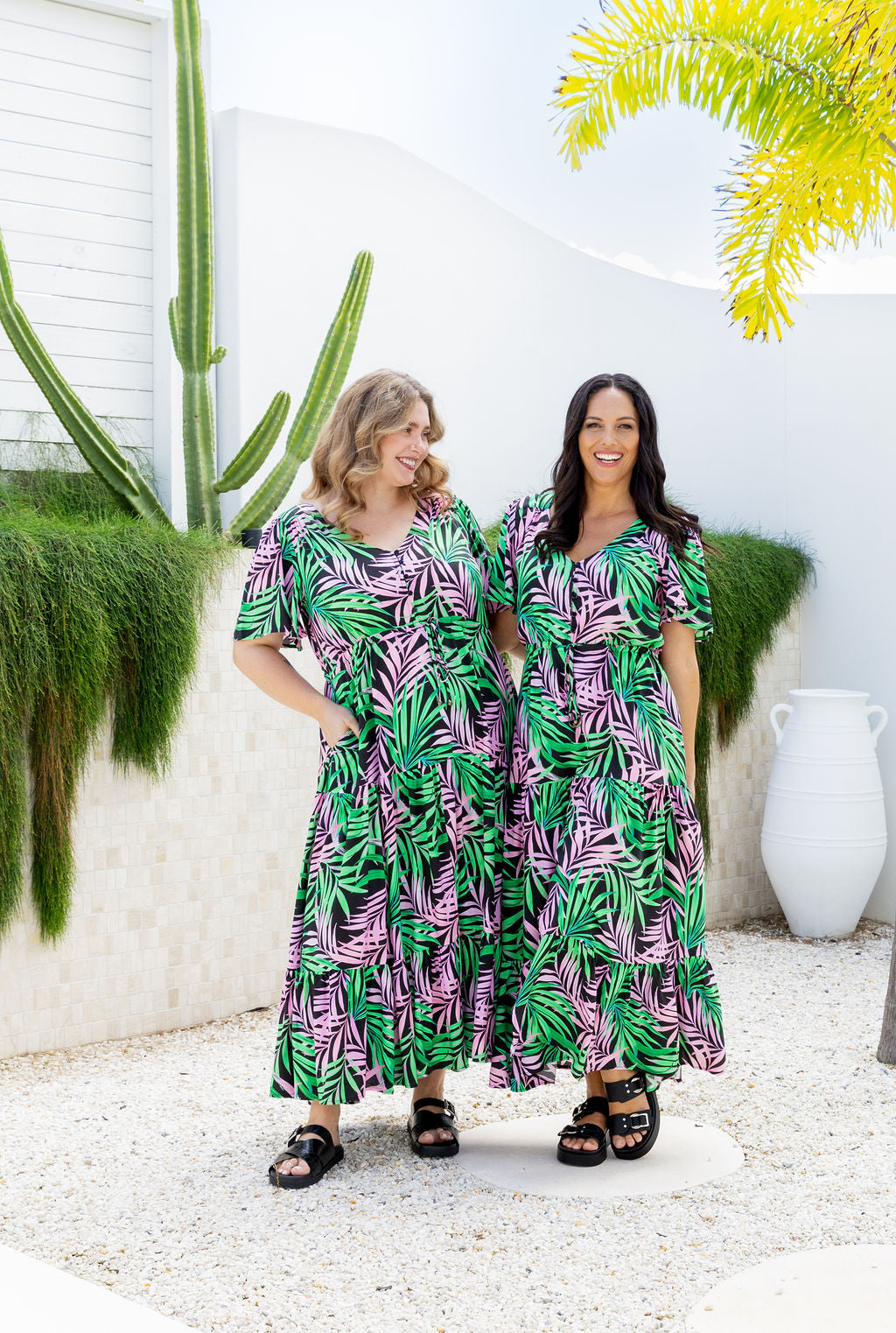 Bonnie Dress in Midnight Jungle