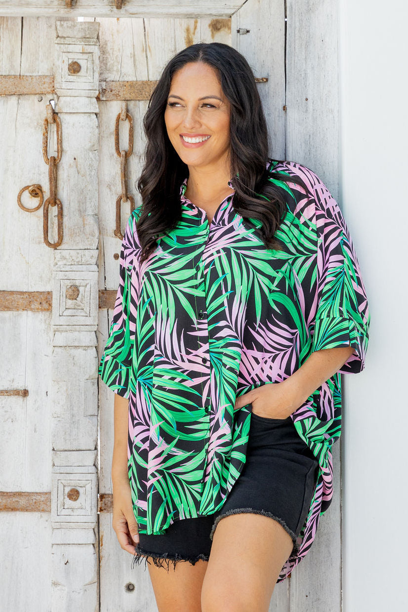 Tammin Shirt in Midnight Jungle
