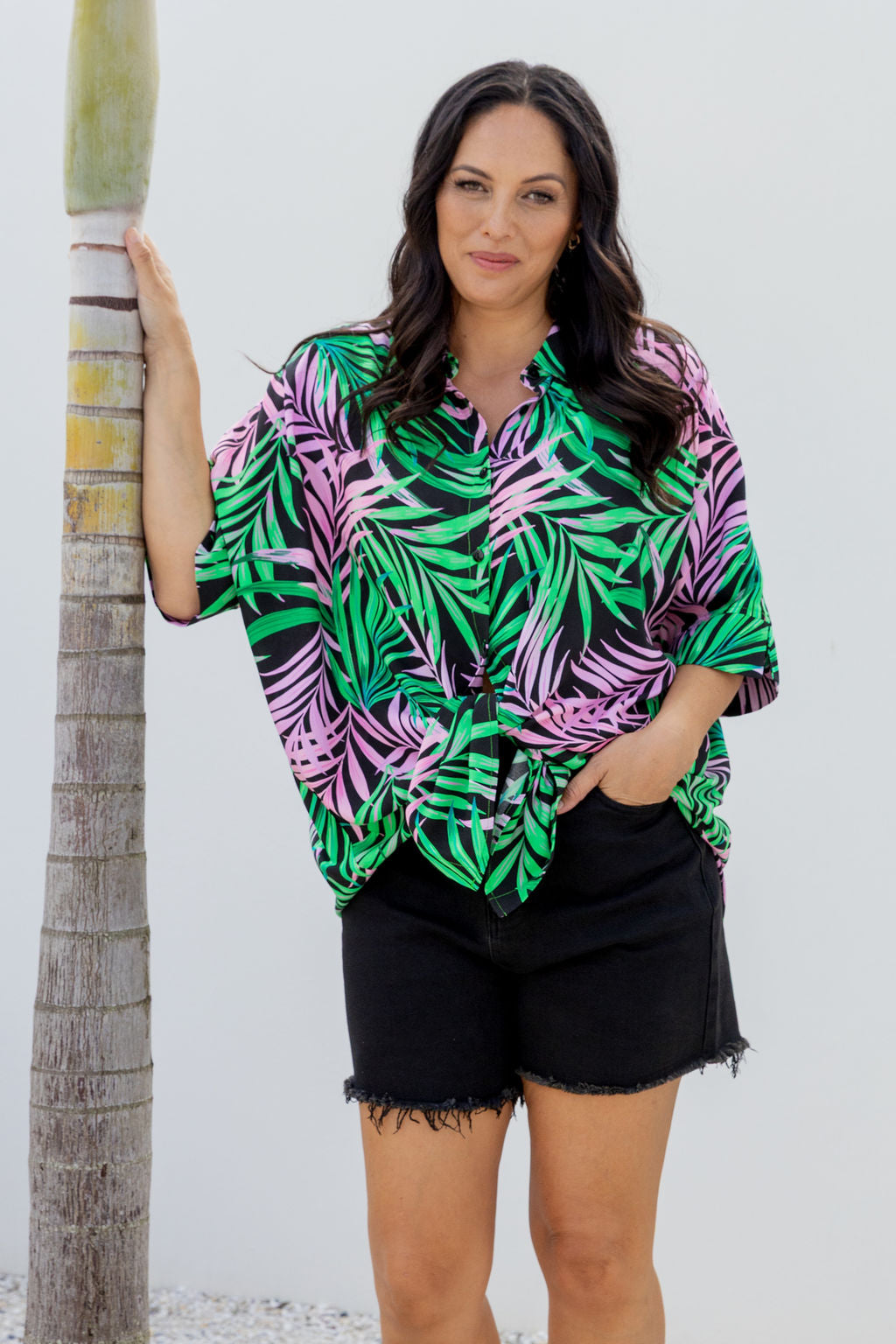 Tammin Shirt in Midnight Jungle