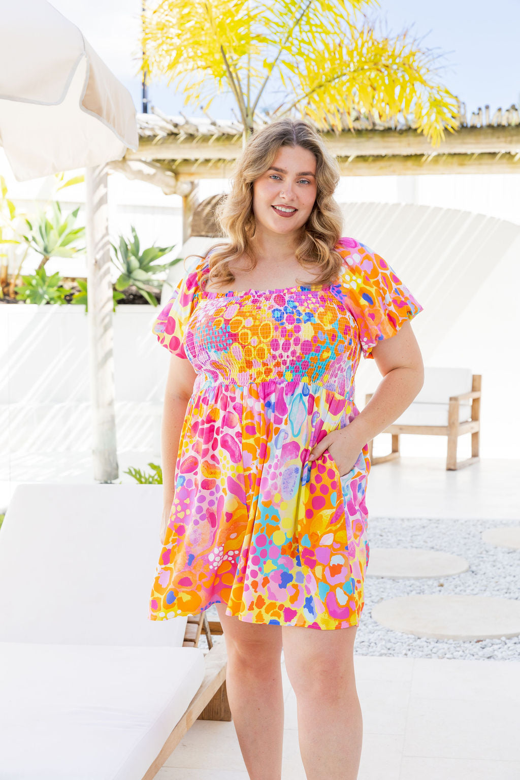 Emily Playsuit in Tequila Sunrise by Kasey Rainbow