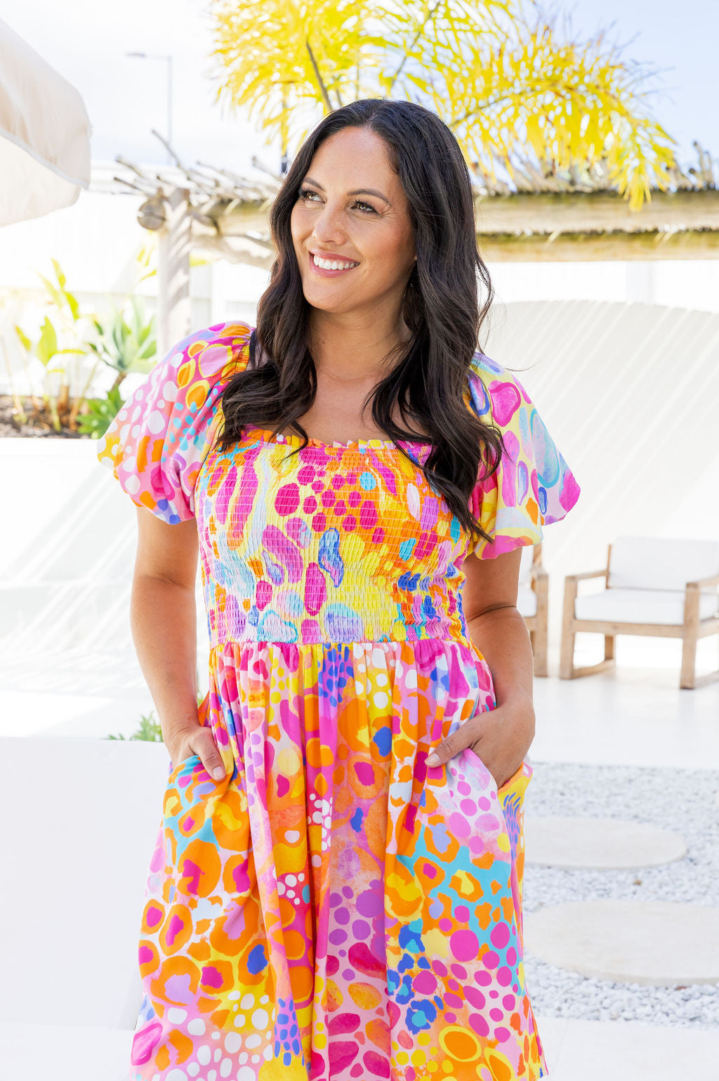 Emily Playsuit in Tequila Sunrise by Kasey Rainbow