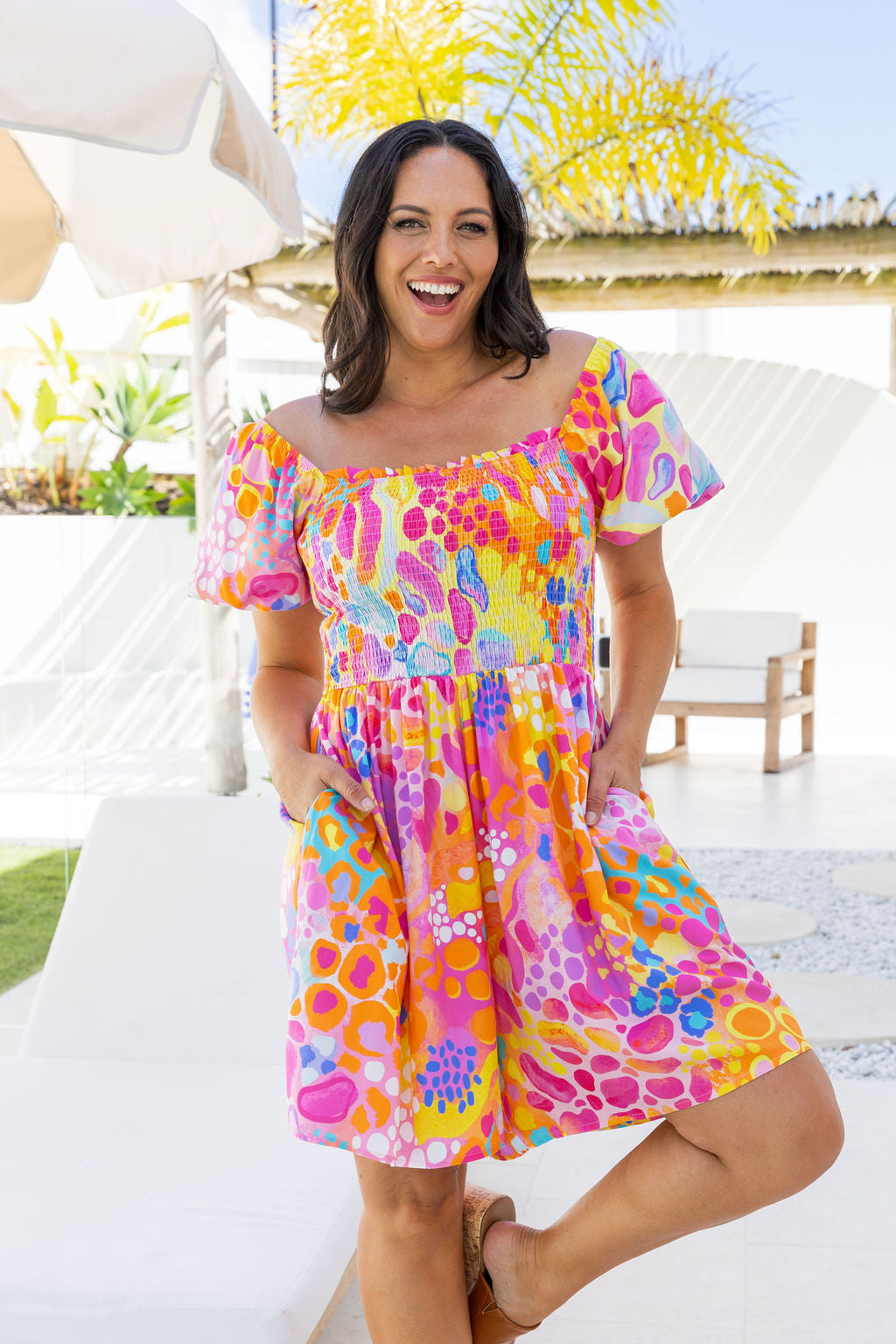 Emily Playsuit in Tequila Sunrise by Kasey Rainbow