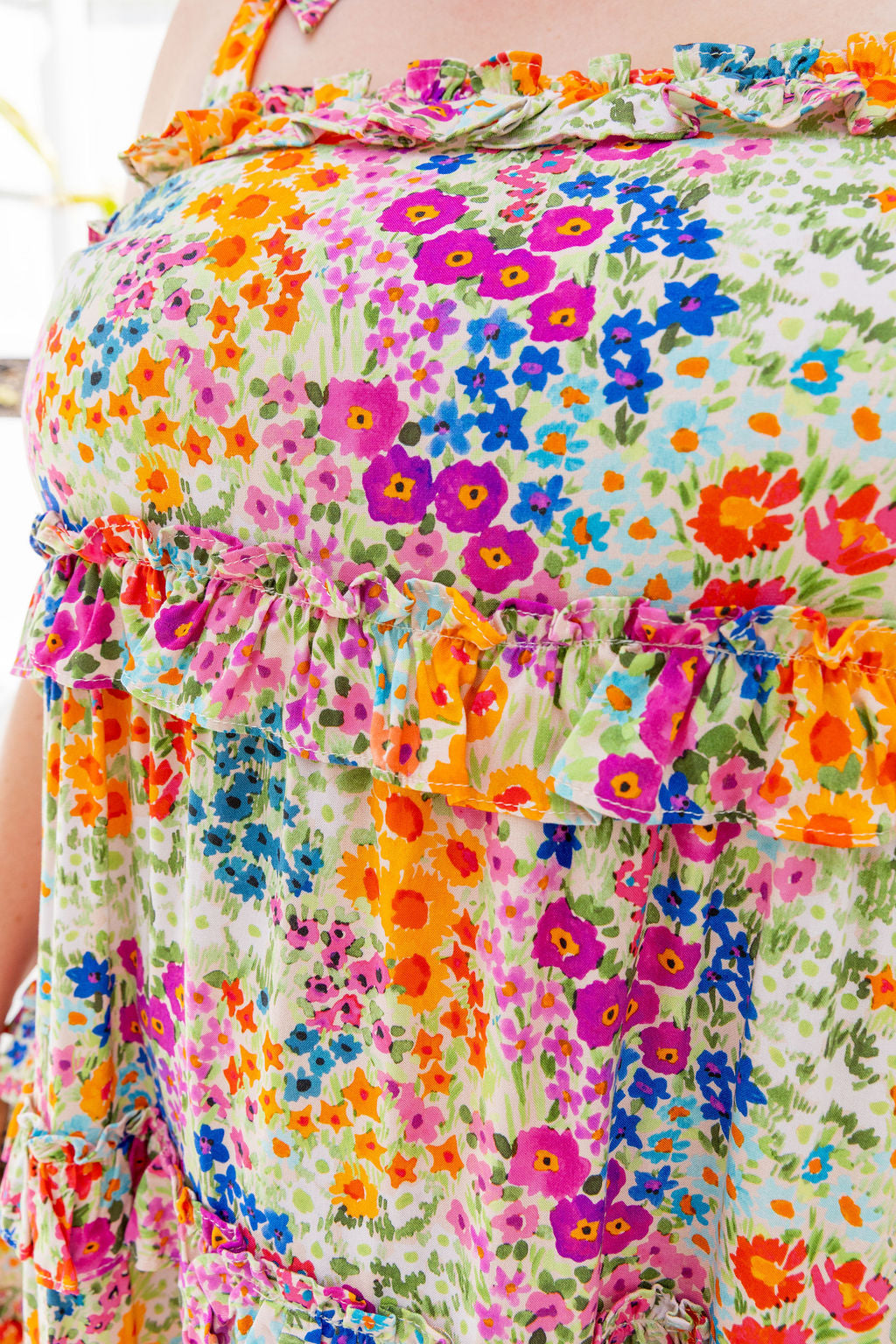 Talia Midi Dress in Flower Field