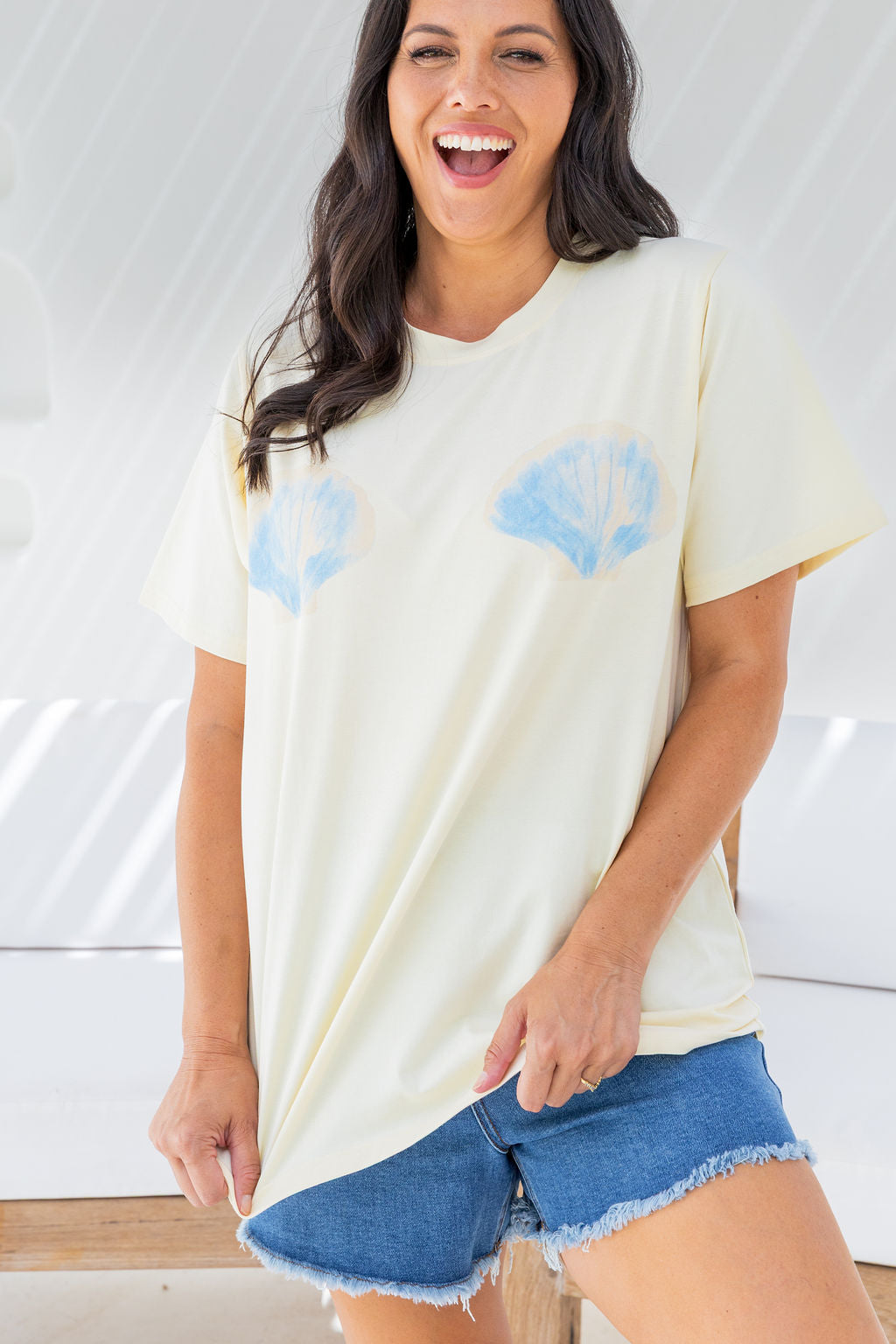 Zadi Relaxed Tee in Shells